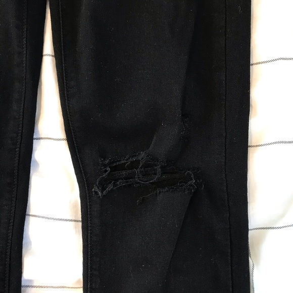Paige black distressed stretchy denim jeans verdugo - Picture 4 of 8